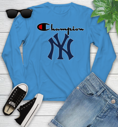 MLB Baseball New York Yankees Champion Shirt Youth Long Sleeve 5