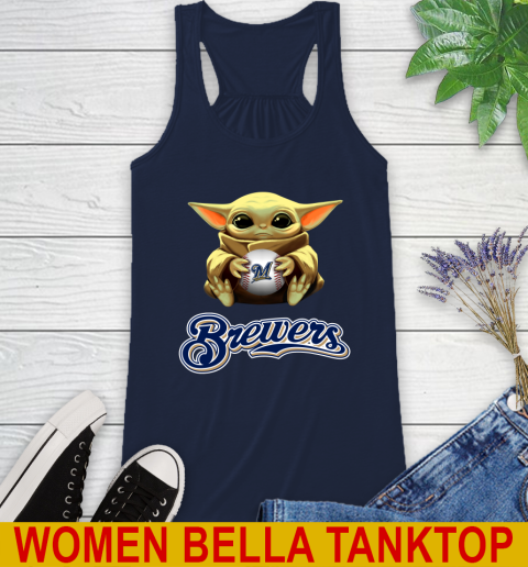 MLB Baseball Milwaukee Brewers Star Wars Baby Yoda Shirt 47