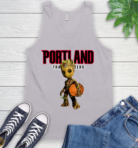 Portland Trail Blazers NBA Basketball Groot Marvel Guardians Of The Galaxy Tank Top 4