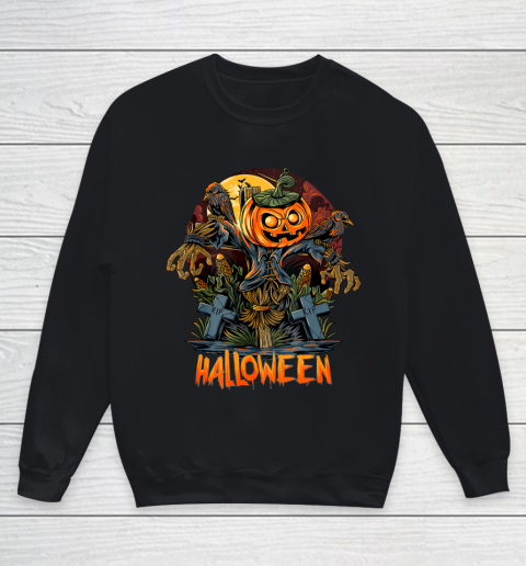Pumpkin Man Character for Halloween Youth Sweatshirt