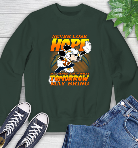Los Angeles Chargers NFL Football Mickey Disney Never Lose Hope Sweatshirt 12