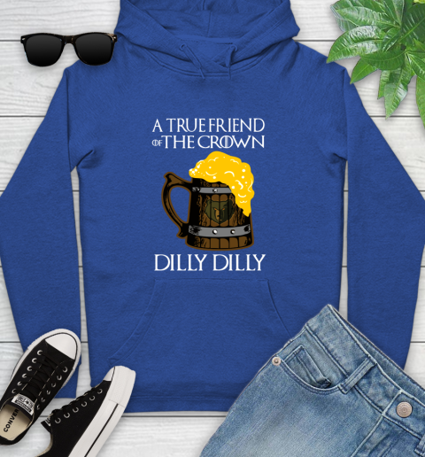NBA Memphis Grizzlies A True Friend Of The Crown Game Of Thrones Beer Dilly Dilly Basketball Youth Hoodie 11