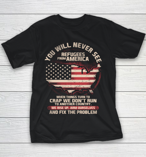 Veteran Shirt Patriot Refugees From America Youth T-Shirt