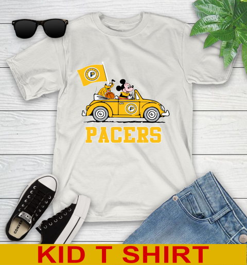 NBA Basketball Indiana Pacers Pluto Mickey Driving Disney Shirt Youth T-Shirt 12