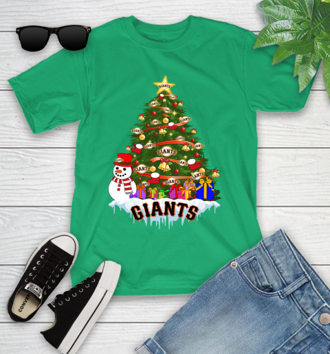 San Francisco Giants Merry Christmas MLB Baseball Sports Youth T-Shirt 6