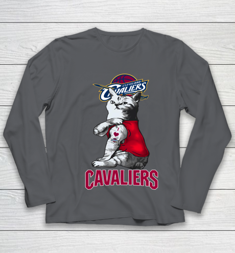 NBA Basketball My Cat Loves Cleveland Cavaliers Youth Long Sleeve 6