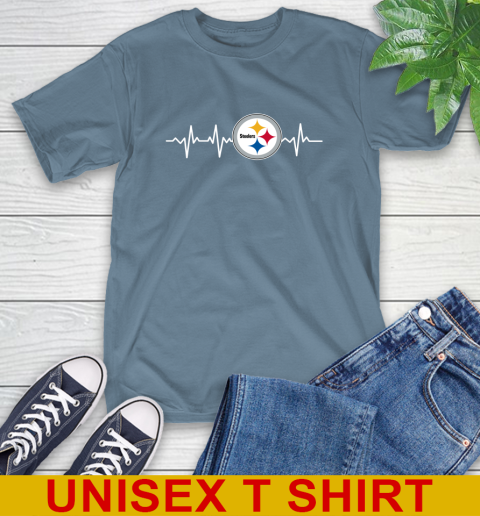 Pittsburgh Steelers NFL Football Heart Beat Shirt T-Shirt 8