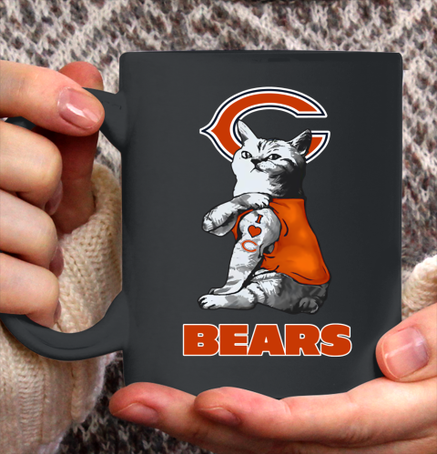 NFL Football My Cat Loves Chicago Bears Ceramic Mug 11oz