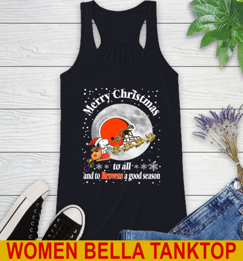 Cleveland Browns Merry Christmas To All And To Browns A Good Season NFL Football Sports Racerback Tank 9 Cleveland Browns Merry Christmas To All And To Browns A Good Season NFL Football Sports Racerback Tank - Image 9