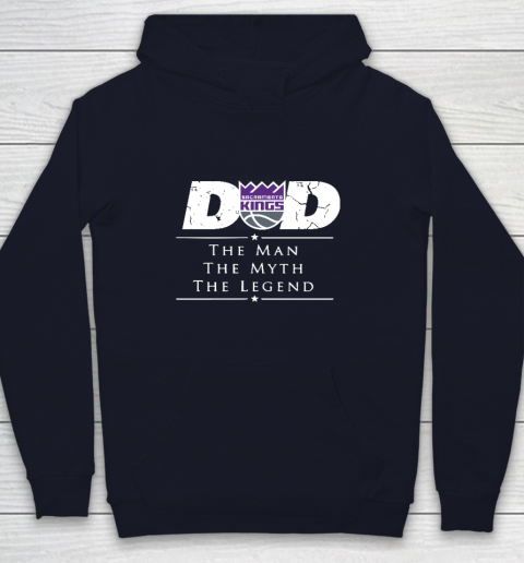 Sacramento Kings NBA Basketball Dad The Man The Myth The Legend Youth Hoodie 2