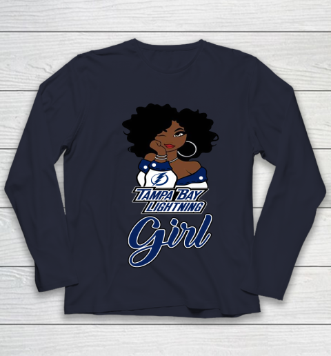 Tampa Bay Lightning Girl NHL Youth Long Sleeve 3