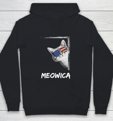 4th of July Meowica shirts Youth Hoodie