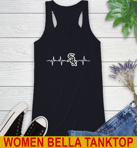 Chicago White Sox MLB Baseball Heart Beat Shirt Racerback Tank 8