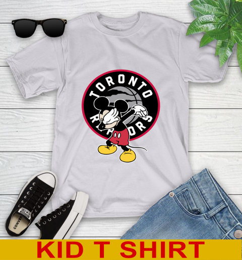 Toronto Raptors NBA Basketball Dabbing Mickey Disney Sports Youth T-Shirt 5