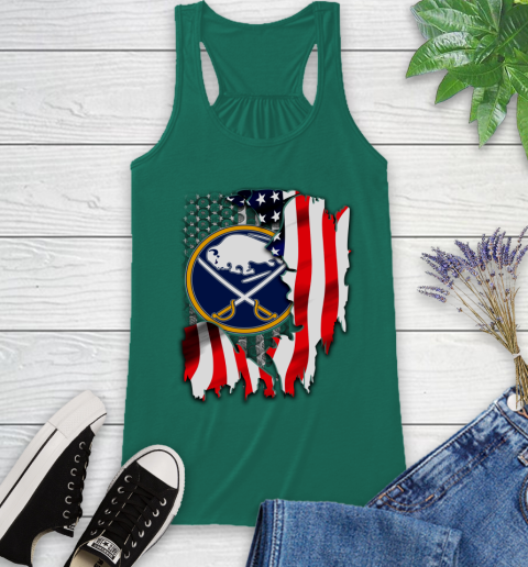 Buffalo Sabres NHL Hockey American Flag Racerback Tank 6