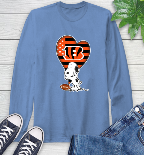 Cincinnati Bengals NFL Football The Peanuts Movie Adorable Snoopy Long Sleeve T-Shirt 11