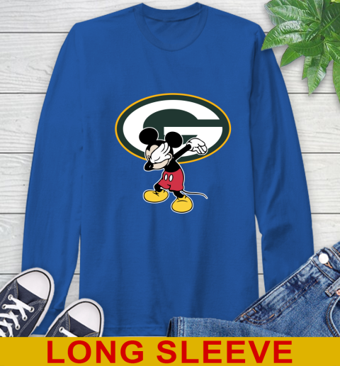 Green Bay Packers NFL Football Dabbing Mickey Disney Sports Long Sleeve T-Shirt 9