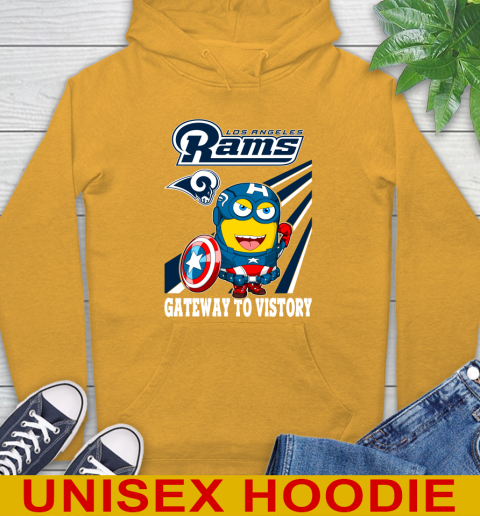 NFL Football Los Angeles Rams Captain America Marvel Avengers Minion Shirt Hoodie 2