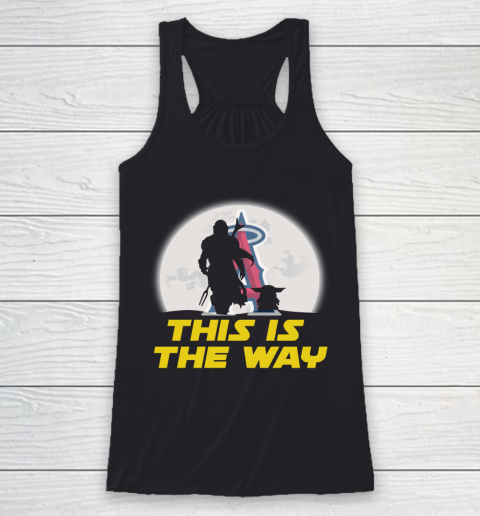 Los Angeles Angels MLB Baseball Star Wars Yoda And Mandalorian This Is The Way Racerback Tank