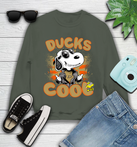 NHL Hockey Anaheim Ducks Cool Snoopy Shirt Youth Sweatshirt 7