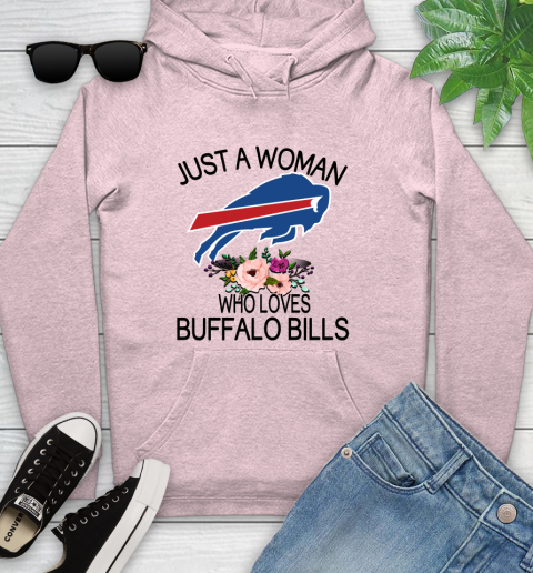 NFL Just A Woman Who Loves Buffalo Bills Football Sports Youth Hoodie 6