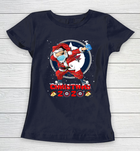 Winnipeg Jets Funny Santa Claus Dabbing Christmas 2020 NHL Women's T-Shirt 2