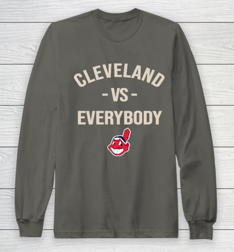 Cleveland Indians Vs Everybody Long Sleeve T-Shirt 5