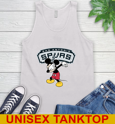 San Antonio Spurs NBA Basketball Dabbing Mickey Disney Sports Tank Top