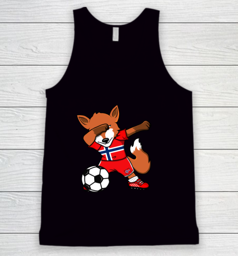 Dabbing Fox Norway Soccer Fans Jersey Norwegian Football Fan Tank Top