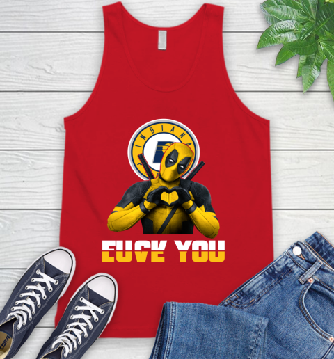 NBA Indiana Pacers Deadpool Love You Fuck You Basketball Sports Tank Top 5