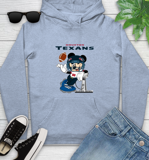 NFL Houston Texans Mickey Mouse Disney Super Bowl Football T Shirt Youth Hoodie 10