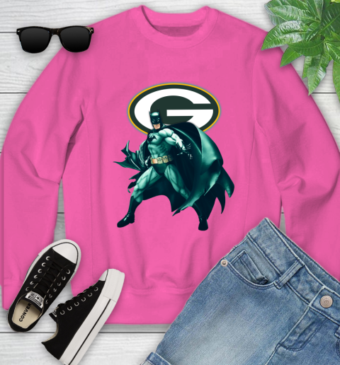 NFL Batman Football Sports Green Bay Packers Youth Sweatshirt 7