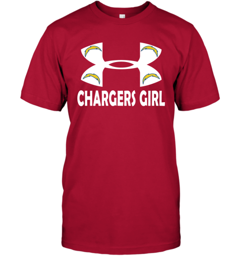 NFL Los Angeles Chargers Girl Under Armour Football Sports PyKMYCAl82m classic t shirt 2 95 151514 front red