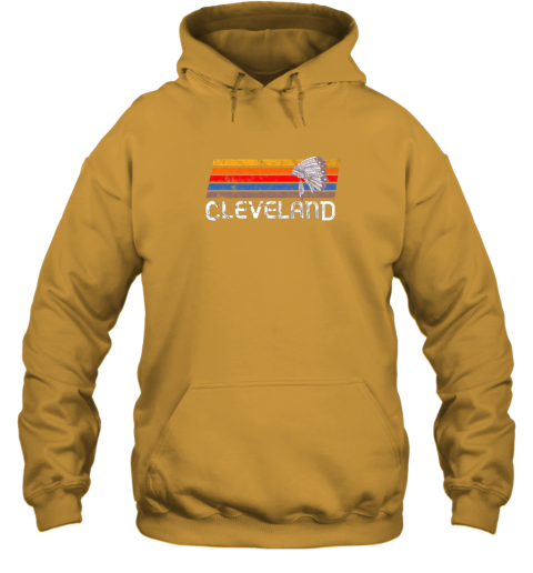 jxzm retro cleveland shirt native american baseball skyline hoodie 23 front gold