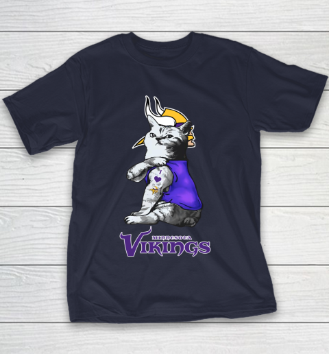 NFL Football My Cat Loves Minnesota Vikings Youth T-Shirt 2