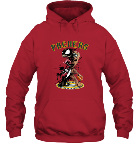 NFL Green Bay Packers Football Venom Groot Guardians Of The Galaxy YECYvGCHDwz hoodie 23 95 151514 front red