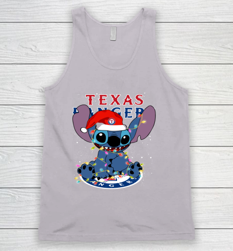Texas Rangers MLB noel stitch Baseball Christmas Tank Top 2