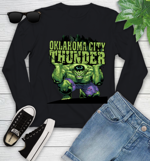Oklahoma City Thunder NBA Basketball Incredible Hulk Marvel Avengers Sports Youth Long Sleeve 2