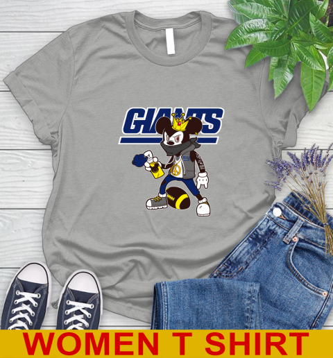 New York Giants NFL Football Mickey Peace Sign Sports Women's T-Shirt 11