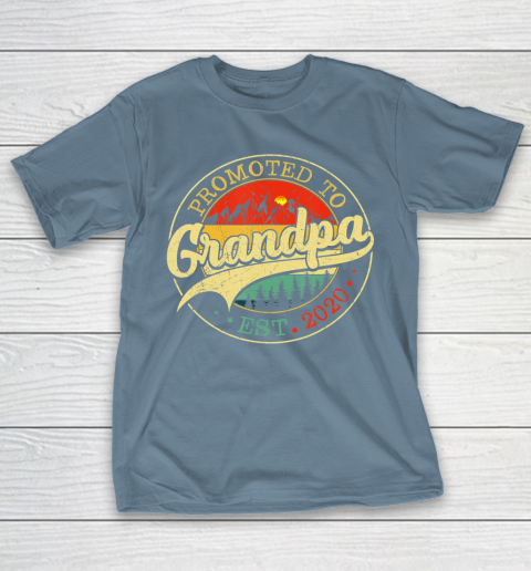 GrandFather gift shirt Mens Vintage Promoted To Grandpa 2020 Pregnancy Announcement Gift T Shirt T-Shirt 16