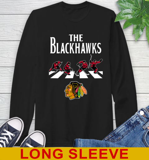 NHL Hockey Chicago Blackhawks The Beatles Rock Band Shirt Long Sleeve T-Shirt