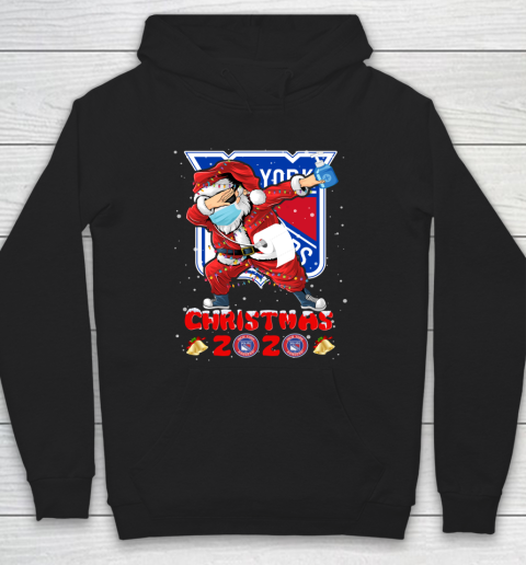 New York Rangers Funny Santa Claus Dabbing Christmas 2020 NHL Hoodie
