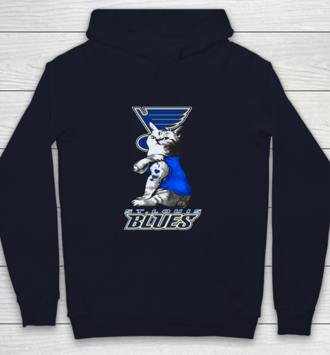 NHL My Cat Loves St.Louis Blues Hockey Youth Hoodie 2