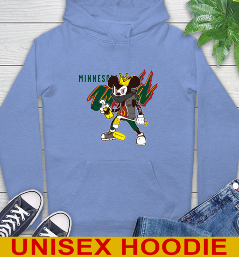 Minnesota Wild NHL Hockey Mickey Peace Sign Sports Hoodie 11