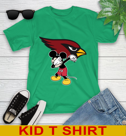 Arizona Cardinals NFL Football Dabbing Mickey Disney Sports Youth T-Shirt 6