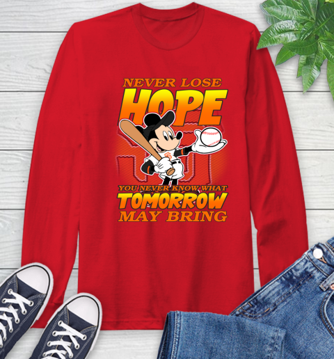 San Francisco Giants MLB Baseball Mickey Disney Never Lose Hope Long Sleeve T-Shirt 11