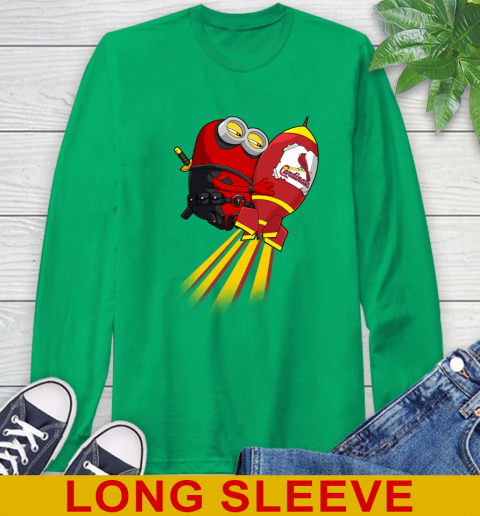 MLB Baseball St.Louis Cardinals Deadpool Minion Marvel Shirt Long Sleeve T-Shirt 8