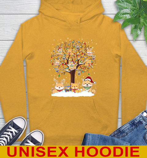 Shiba inu dog pet lover light christmas tree shirt 14