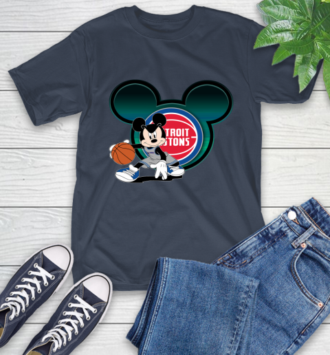 NBA Detroit Pistons Mickey Mouse Disney Basketball T-Shirt 4