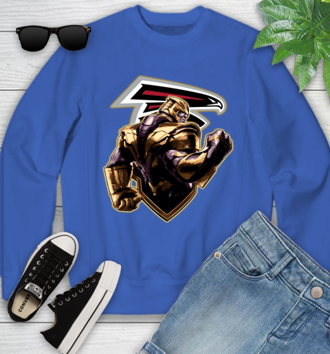 NFL Thanos Avengers Endgame Football Sports Atlanta Falcons Youth Sweatshirt 8